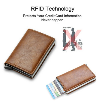 Carbon Fiber For Apple Airtag Wallet Men Business ID Κάτοχος πιστωτικής κάρτας Rfid Slim Anti Protect Airtag Slide Wallet Dropship