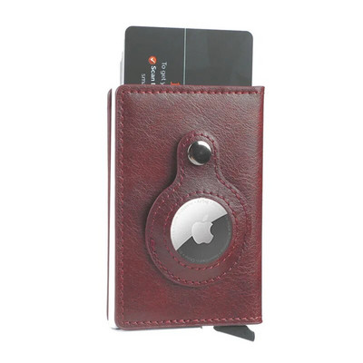 Carbon Fiber For Apple Airtag Wallet Men Business ID Κάτοχος πιστωτικής κάρτας Rfid Slim Anti Protect Airtag Slide Wallet Dropship