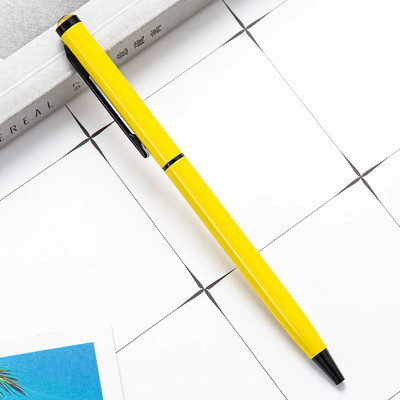 1 gabals Creative Candy Color Business Metāla rotējams lodīšu pildspalvas kancelejas piederumi