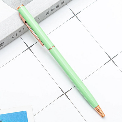 1 gabals Creative Candy Color Business Metāla rotējams lodīšu pildspalvas kancelejas piederumi