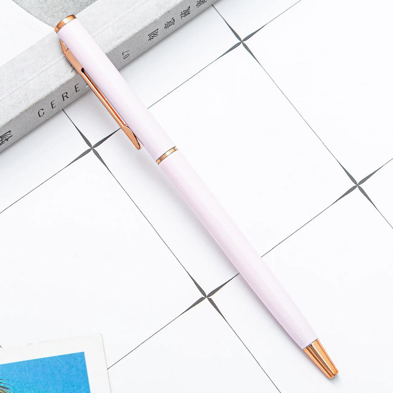 1 gabals Creative Candy Color Business Metāla rotējams lodīšu pildspalvas kancelejas piederumi