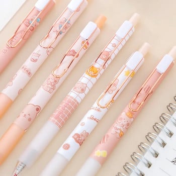 4 τμχ/σετ Kawaii Cartoon Bear Mechanical Gel Ink Pen Cute School Προμήθειες Γραφής Γραφείου Χαρτικά Δώρο Δώρο για μαθητές