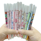 6/18gab/komplekts Kawaii karikatūras dzēšama pildspalva 0,5mm zila tinte Cute želejas pildspalvas Mazgājams rokturis Skolas biroja piederumi bērniem Statione