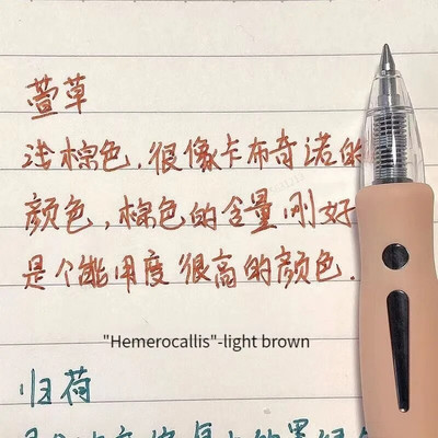 Haile 6Krāsu/komplekts Vintage izvelkamas gēla pildspalvas komplekts Lodīšu punkts rakstīšanai Uzpilde Piederumi Biroja skolas kancelejas piederumi