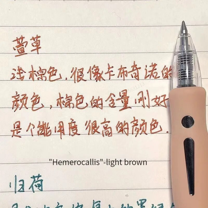 Haile 6Krāsu/komplekts Vintage izvelkamas gēla pildspalvas komplekts Lodīšu punkts rakstīšanai Uzpilde Piederumi Biroja skolas kancelejas piederumi