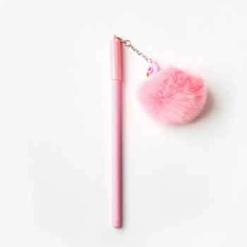 1 τμχ Όμορφα ροζ Flamingo Gel στυλό βελούδινα στυλό κύκνου για σχολικά δώρα για κορίτσια γραφής Kawaii ουδέτερα στυλό Σχολικά είδη γραφικής ύλης