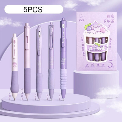 Geeli tindipliiatsid, mustad tindipliiatsid Fine Point, sileda kirjutuspliiatsiga, 0,5 mm sissetõmmatavad, parimad esteetilised armsad pliiatsid märkmete kirjutamiseks