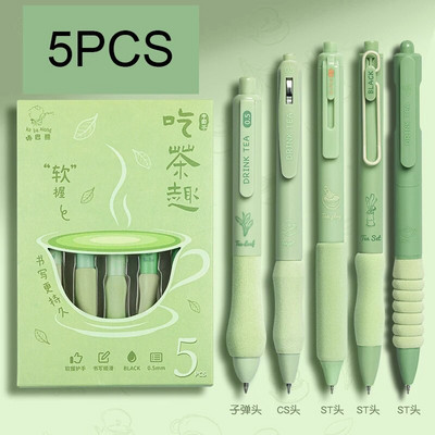 Geeli tindipliiatsid, mustad tindipliiatsid Fine Point, sileda kirjutuspliiatsiga, 0,5 mm sissetõmmatavad, parimad esteetilised armsad pliiatsid märkmete kirjutamiseks