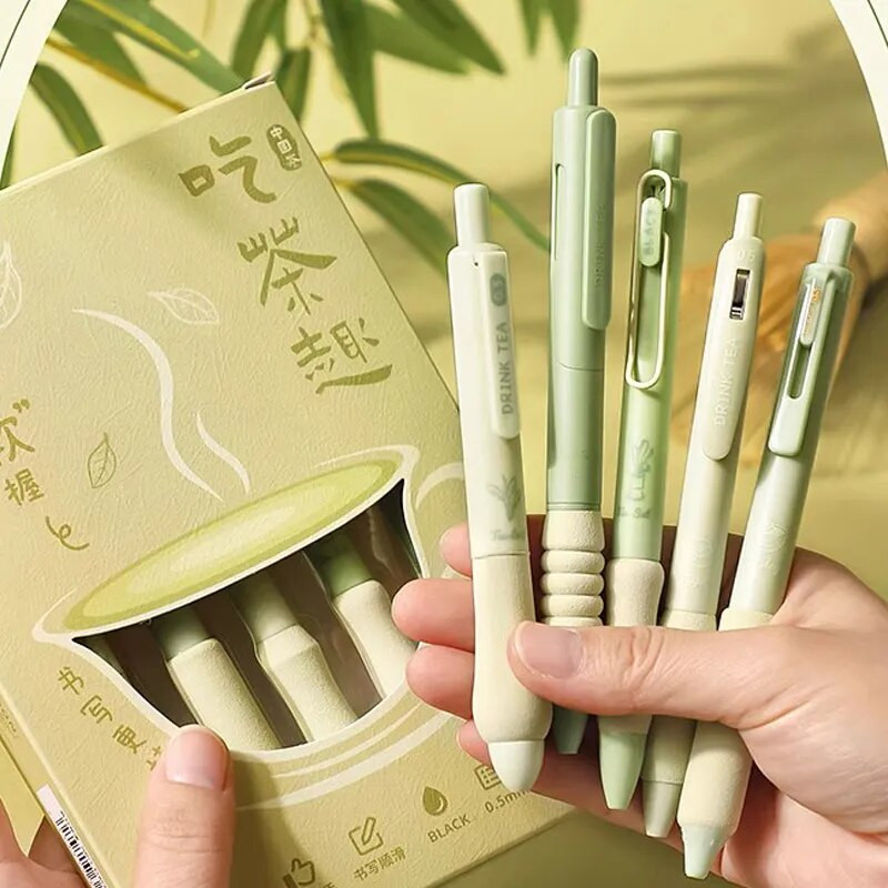 Geeli tindipliiatsid, mustad tindipliiatsid Fine Point, sileda kirjutuspliiatsiga, 0,5 mm sissetõmmatavad, parimad esteetilised armsad pliiatsid märkmete kirjutamiseks