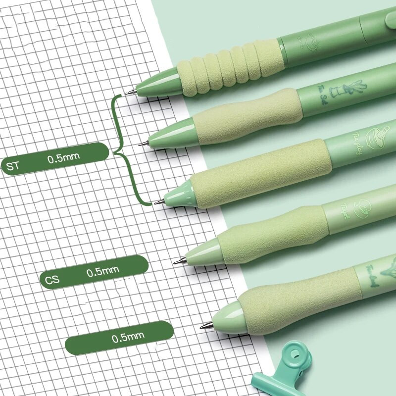 Geeli tindipliiatsid, mustad tindipliiatsid Fine Point, sileda kirjutuspliiatsiga, 0,5 mm sissetõmmatavad, parimad esteetilised armsad pliiatsid märkmete kirjutamiseks