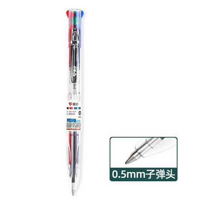 1 TK mitmevärviline pliiats 4 ühes värviline sissetõmmatav geelpliiats 0,5 mm must sinine punane tindiga täidis õpilaste kooli geelpliiatsite kirjatarvetele