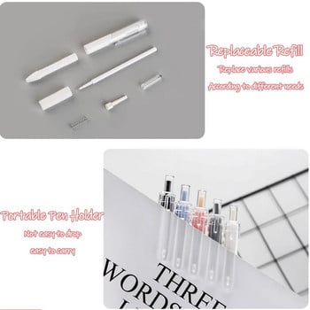 Στυλό δοκιμής ST 5PC ST Quick-dry Gel Pen Signature Pen Press Στυλό 0,5mm Μαύρο Ανταλλακτικό Σχολική Γραφική Είδη Γραφείου