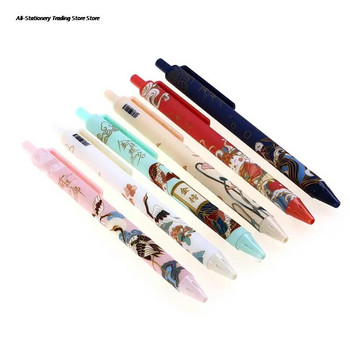 6Pc Cute Koi Chinese Style Retractable Gel Pen Black Ink Signature Writing Pen For Office Office Kawaii Гелевая Ручка
