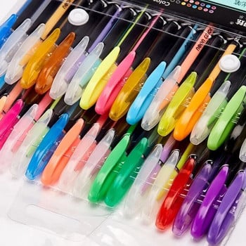 12Pcs/Σετ Gel στυλό Σετ Glitter Gel Pens For School Office Adult Coloring Book Journals Drawing Doodling Art Markers Promotion Pen