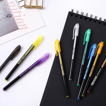 12Pcs/Σετ Gel στυλό Σετ Glitter Gel Pens For School Office Adult Coloring Book Journals Drawing Doodling Art Markers Promotion Pen