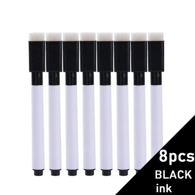 LOLEDE Multi 8Colors baltās tāfeles pildspalvu komplekts, izdzēšams marķieris, kas paredzēts baltās tāfeles stiklam, bērnu zīmēšanai birojā, tikšanās skola skolotāja