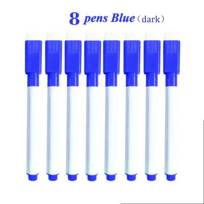 LOLEDE Multi 8Colors baltās tāfeles pildspalvu komplekts, izdzēšams marķieris, kas paredzēts baltās tāfeles stiklam, bērnu zīmēšanai birojā, tikšanās skola skolotāja