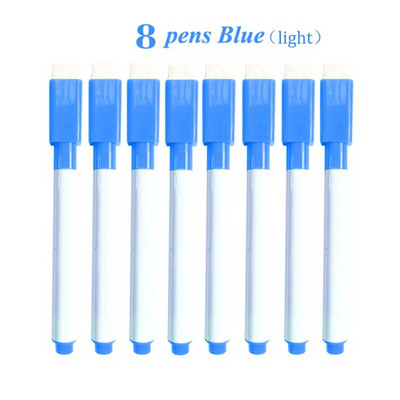 LOLEDE Multi 8Colors baltās tāfeles pildspalvu komplekts, izdzēšams marķieris, kas paredzēts baltās tāfeles stiklam, bērnu zīmēšanai birojā, tikšanās skola skolotāja