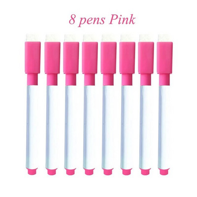 LOLEDE Multi 8Colors baltās tāfeles pildspalvu komplekts, izdzēšams marķieris, kas paredzēts baltās tāfeles stiklam, bērnu zīmēšanai birojā, tikšanās skola skolotāja