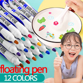 8/12 Χρώματα Magical Water Floating Student Painting Brush Whiteboard Markers Pen Suspension Παιδικά Εκπαιδευτικά Παιχνίδια με στυλό ζωγραφικής
