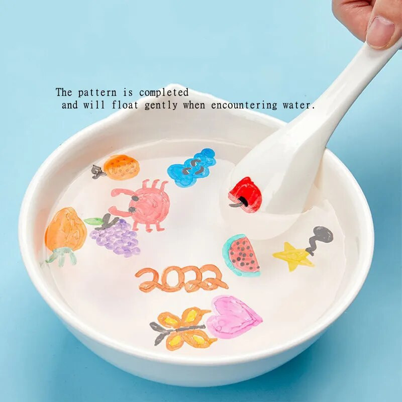 Burvju ūdens apgleznošanas pildspalva Krāsaina Marka pildspalva Marķieri Peldoša tintes pildspalva Rotaļlieta Ūdens pildspalvas Bērnu Montesori Agrīnās izglītības rotaļlietas