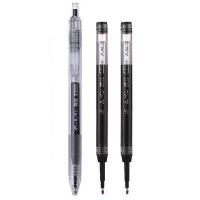 Ievelkamu gēla pildspalvu komplekts ar lielu ietilpību melns, zils sarkans tintes uzgalis želejveida pildspalva 0,5 mm, uzpilde biroja skolas piederumi kancelejas piederumi