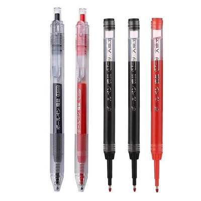 Ievelkamu gēla pildspalvu komplekts ar lielu ietilpību melns, zils sarkans tintes uzgalis želejveida pildspalva 0,5 mm, uzpilde biroja skolas piederumi kancelejas piederumi
