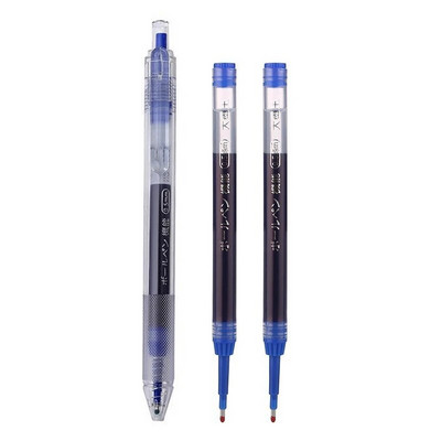 Ievelkamu gēla pildspalvu komplekts ar lielu ietilpību melns, zils sarkans tintes uzgalis želejveida pildspalva 0,5 mm, uzpilde biroja skolas piederumi kancelejas piederumi