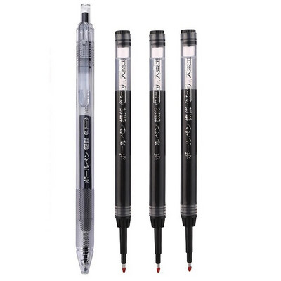 Ievelkamu gēla pildspalvu komplekts ar lielu ietilpību melns, zils sarkans tintes uzgalis želejveida pildspalva 0,5 mm, uzpilde biroja skolas piederumi kancelejas piederumi