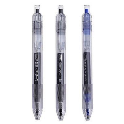 Ievelkamu gēla pildspalvu komplekts ar lielu ietilpību melns, zils sarkans tintes uzgalis želejveida pildspalva 0,5 mm, uzpilde biroja skolas piederumi kancelejas piederumi