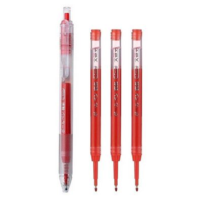 Ievelkamu gēla pildspalvu komplekts ar lielu ietilpību melns, zils sarkans tintes uzgalis želejveida pildspalva 0,5 mm, uzpilde biroja skolas piederumi kancelejas piederumi