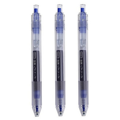 Ievelkamu gēla pildspalvu komplekts ar lielu ietilpību melns, zils sarkans tintes uzgalis želejveida pildspalva 0,5 mm, uzpilde biroja skolas piederumi kancelejas piederumi