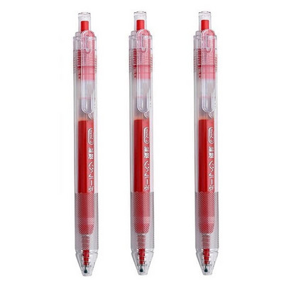 Ievelkamu gēla pildspalvu komplekts ar lielu ietilpību melns, zils sarkans tintes uzgalis želejveida pildspalva 0,5 mm, uzpilde biroja skolas piederumi kancelejas piederumi