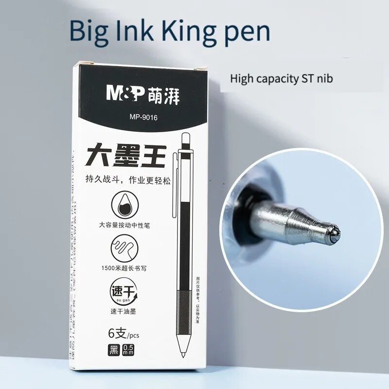 Ievelkamu gēla pildspalvu komplekts ar lielu ietilpību melns, zils sarkans tintes uzgalis želejveida pildspalva 0,5 mm, uzpilde biroja skolas piederumi kancelejas piederumi