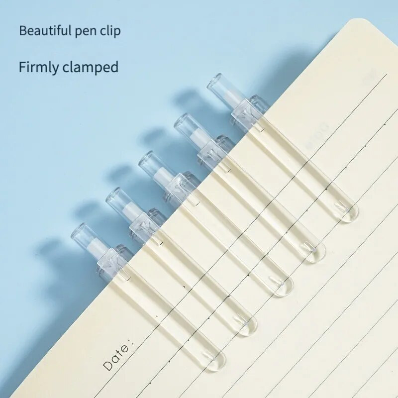 Ievelkamu gēla pildspalvu komplekts ar lielu ietilpību melns, zils sarkans tintes uzgalis želejveida pildspalva 0,5 mm, uzpilde biroja skolas piederumi kancelejas piederumi