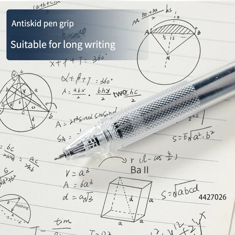 Ievelkamu gēla pildspalvu komplekts ar lielu ietilpību melns, zils sarkans tintes uzgalis želejveida pildspalva 0,5 mm, uzpilde biroja skolas piederumi kancelejas piederumi
