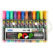 8/12 Έγχρωμο σετ λευκού πίνακα POP, λοξές και στρογγυλές μύτες, σβήσιμο, επαναγεμιζόμενο, ασφάλεια, μη τοξικό, σύσκεψη γραφείου, εκπαιδευτικά είδη