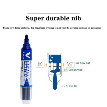 Pilot Whiteboard Marker 2,3mm Erasable Refillable Liquid Ink Stol Μεγάλης χωρητικότητας Bullet Teacher Painting Αναλώσιμα γραφείου