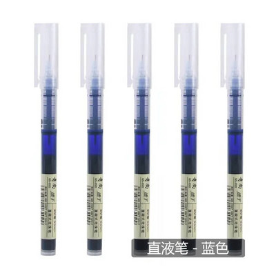 5 τεμάχια/σετ Στυλό ρολό 0,5 χιλιοστών που στεγνώνει γρήγορα Μαύρο/Κόκκινο/μπλε μελάνι Straight Liquid Rollerball Gel στυλό για σχολικά επιστολόχαρτα Kawaii