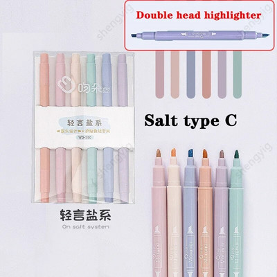 6 gab/komplekts marķieris gaišas krāsas kawaii marķieri DIY Albuma dienasgrāmata gēla pildspalvas studentu rakstāmpiederumi māksla Skolas un biroja piederumi bērnam