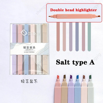 6 gab/komplekts marķieris gaišas krāsas kawaii marķieri DIY Albuma dienasgrāmata gēla pildspalvas studentu rakstāmpiederumi māksla Skolas un biroja piederumi bērnam