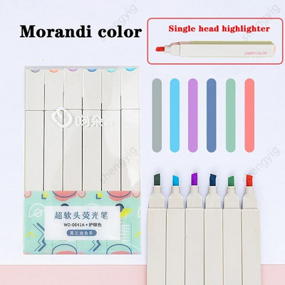 6 gab/komplekts marķieris gaišas krāsas kawaii marķieri DIY Albuma dienasgrāmata gēla pildspalvas studentu rakstāmpiederumi māksla Skolas un biroja piederumi bērnam