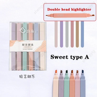 6 gab/komplekts marķieris gaišas krāsas kawaii marķieri DIY Albuma dienasgrāmata gēla pildspalvas studentu rakstāmpiederumi māksla Skolas un biroja piederumi bērnam