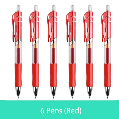 Gēla pildspalvas un uzpildes komplekts Kancelejas piederumi Kawaii rakstāmspalva, melna/sarkana/zila tinte 0,5 mm zila lodīšu pildspalva Biroja piederumi, skolas piederumi