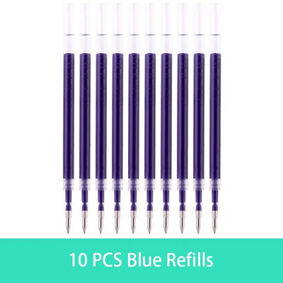 Gēla pildspalvas un uzpildes komplekts Kancelejas piederumi Kawaii rakstāmspalva, melna/sarkana/zila tinte 0,5 mm zila lodīšu pildspalva Biroja piederumi, skolas piederumi