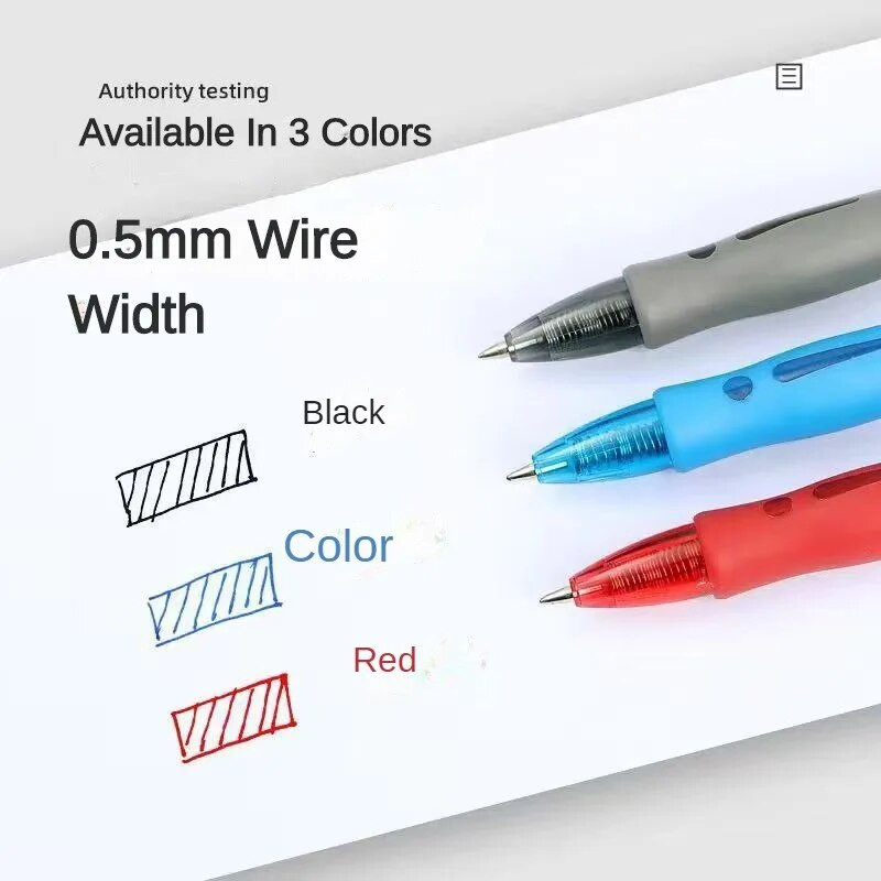 Gēla pildspalvas un uzpildes komplekts Kancelejas piederumi Kawaii rakstāmspalva, melna/sarkana/zila tinte 0,5 mm zila lodīšu pildspalva Biroja piederumi, skolas piederumi