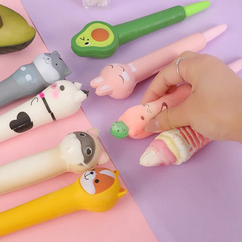 1 бр. Lytwtw\'s Cute Kawaii Soft Gel Pen Канцеларски материали Декомпресия Creative Sweet Pretty Lovely Cartoon Pen Офис Училищни пособия