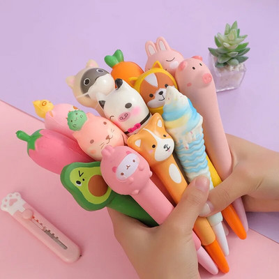 1 бр. Lytwtw`s Cute Kawaii Soft Gel Pen Канцеларски материали Декомпресия Creative Sweet Pretty Lovely Cartoon Pen Офис Училищни пособия