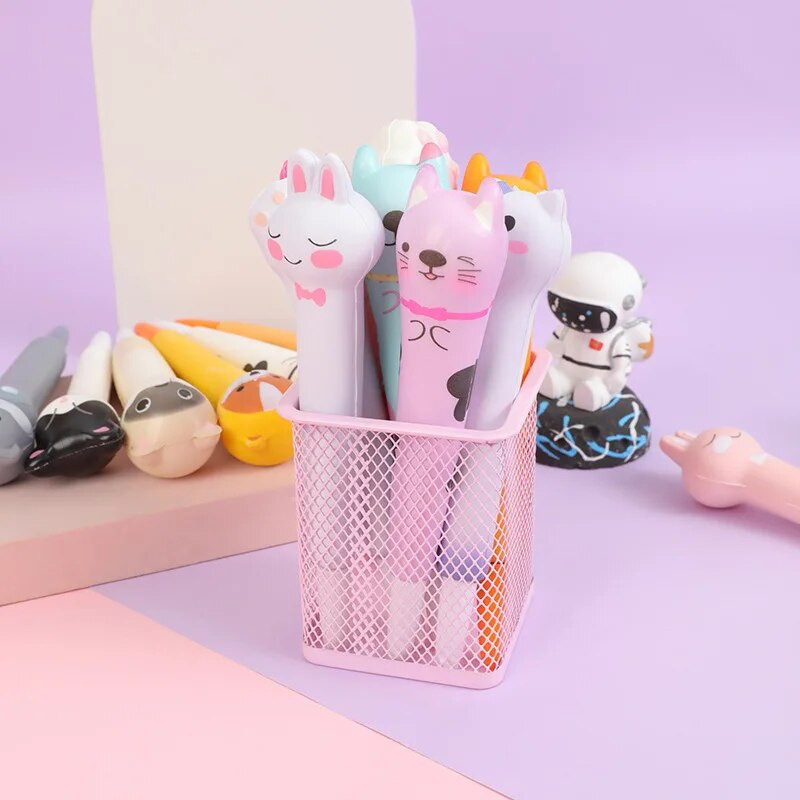 1 gab. Lytwtw`s Cute Kawaii mīksta želejveida pildspalva kancelejas piederumi dekompresijas Creative Sweet Pretty Lovely multfilmu pildspalvu biroja skolas piederumi