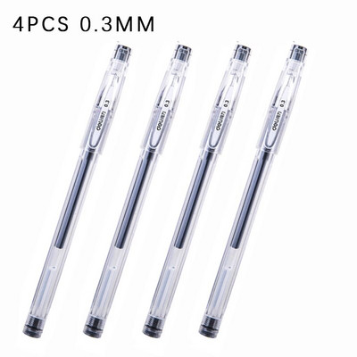 4 gab./partija 0.15mm 0.2mm 0.35mm gēla pildspalva Kawaii vienkārša neitrāla pildspalva bērniem Dāvanas Skolas biroja rakstīšanas piederumi Studentu kancelejas piederumi